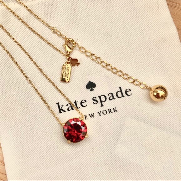 kate spade Jewelry - Kate spade red crystal necklace